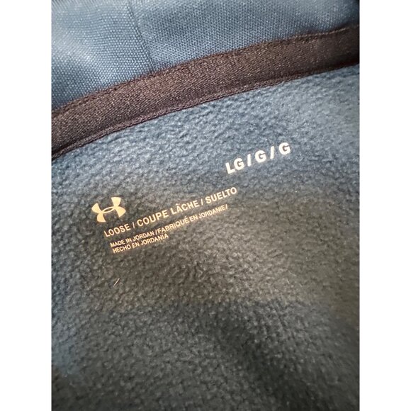 Under Armour Mens Loose Fit Hoodie Size L Blue - Picture 2 of 5